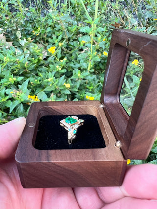 Emerald 18KT Rose Gold Engagement